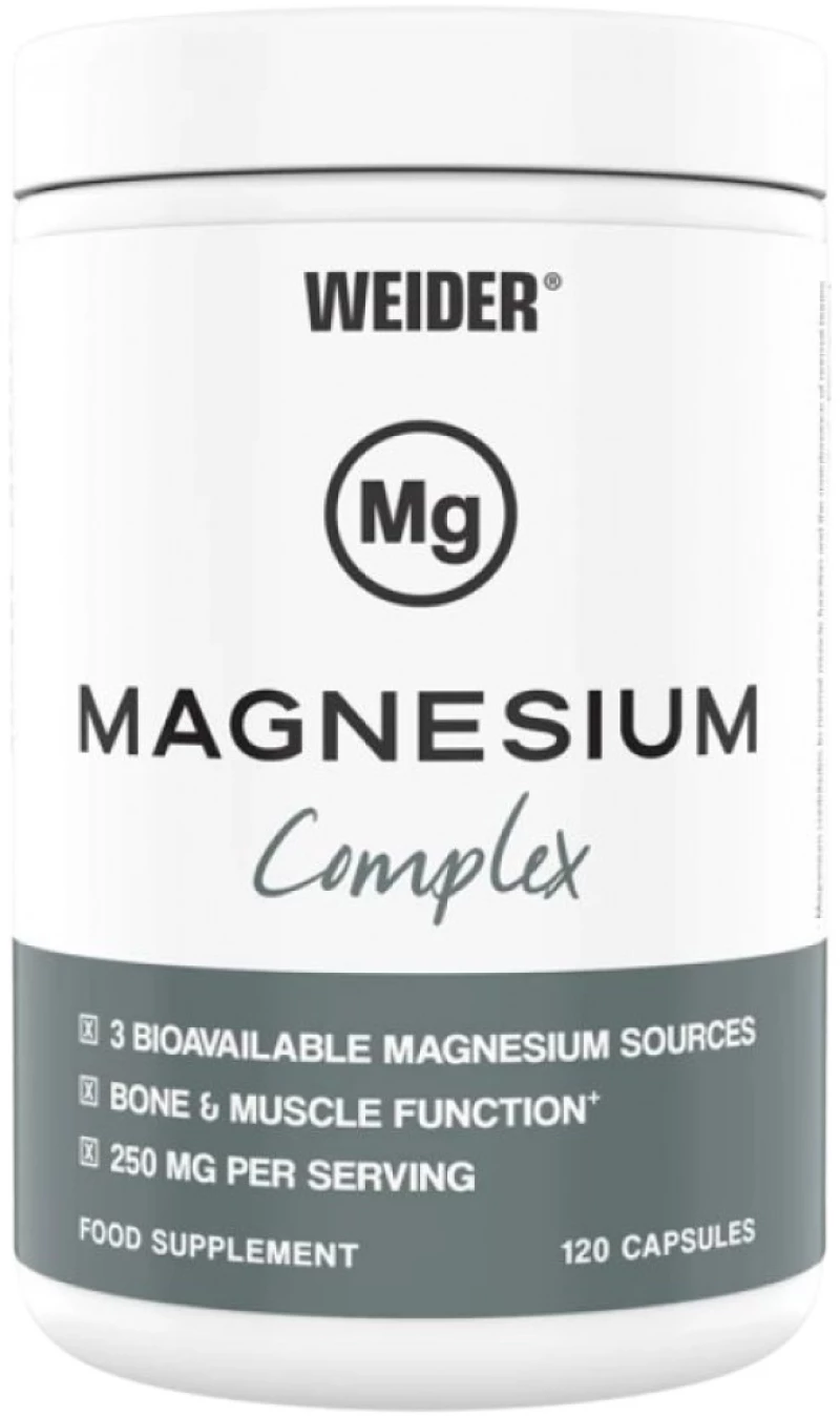 Weider Magnesium Complex | 3 Bioavailable Magnesium Sources [120 Κάψουλες]