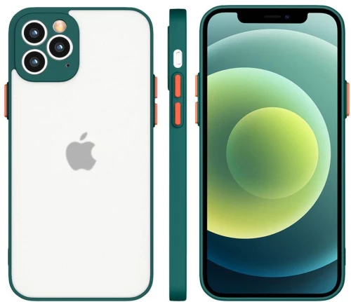 Milky Case silicone flexible translucent case for Samsung Galaxy A22 4G dark green