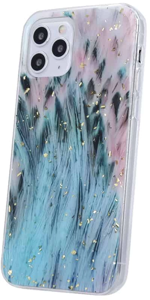 Gold Glam case  for Samsung A03S Peacock