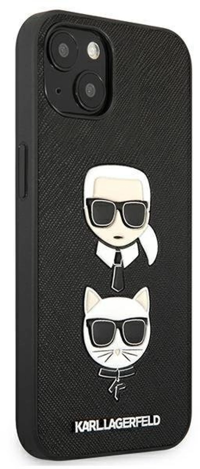 Karl Lagerfeld KLHCP13SSAKICKCBK iPhone 13 mini 5,4" black hardcase Saffiano Karl & Choupette