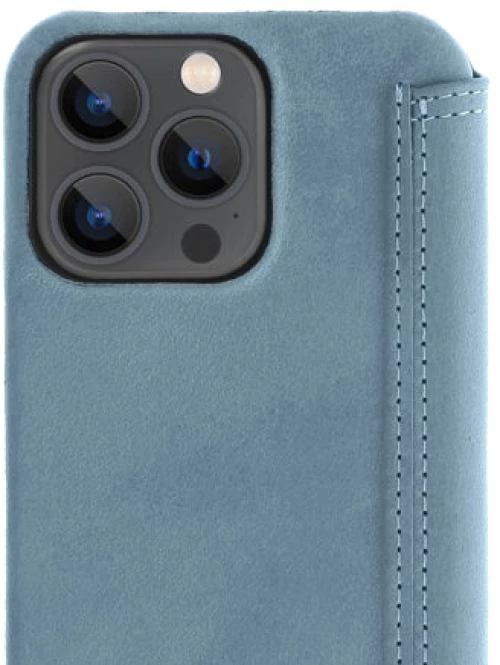 Minim (MM-10337) Minim Book Case - Light Blue, Apple iPhone 13 Pro
