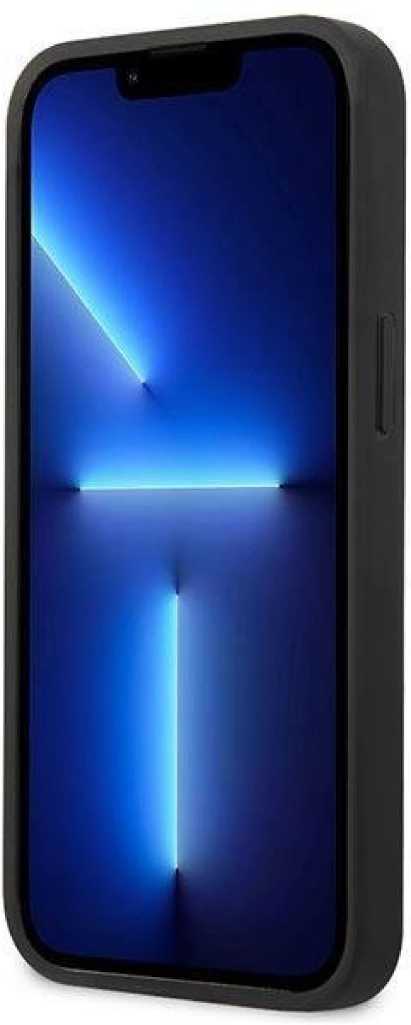 Mercedes MEHCP13SPSQBK iPhone 13 mini 5,4 black / black hardcase Leather Stars Pattern
