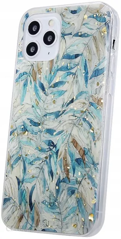 Gold Glam case for Samsung Galaxy A22 5G Boho Leaves