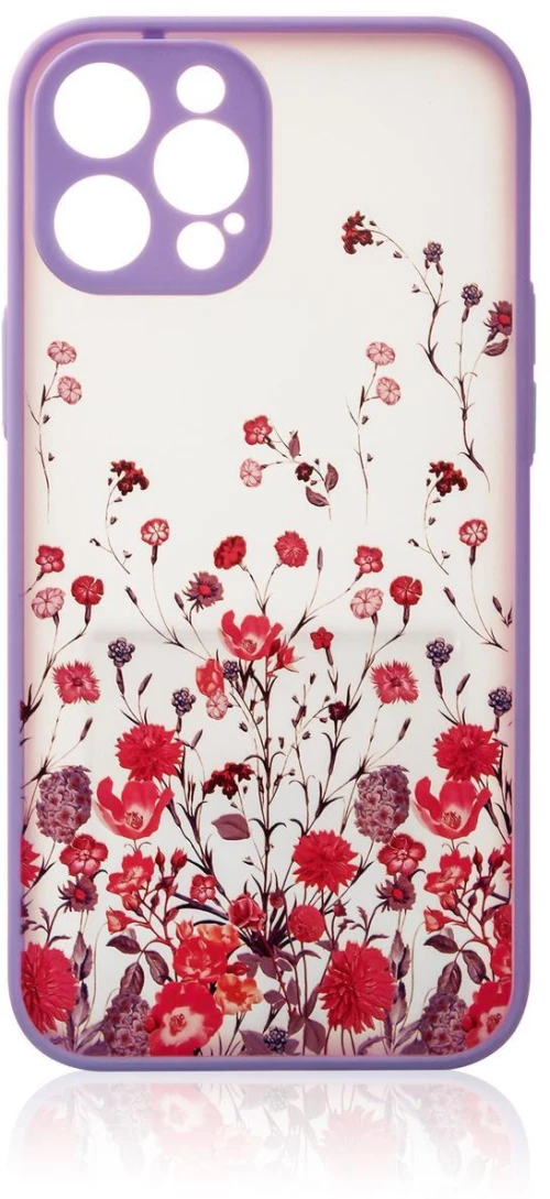Design Case for iPhone 12 Pro Max floral purple