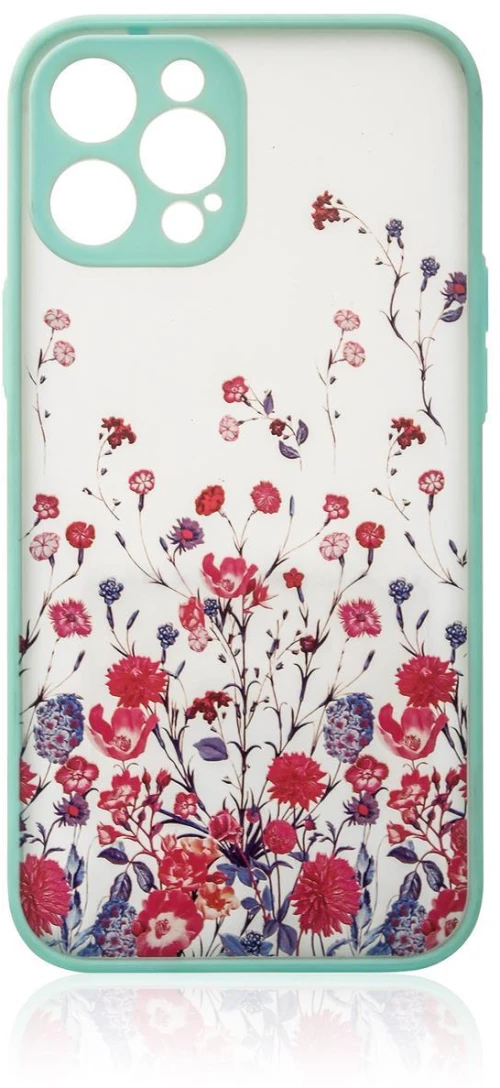 Design Case for iPhone 12 Pro Max flower case light blue