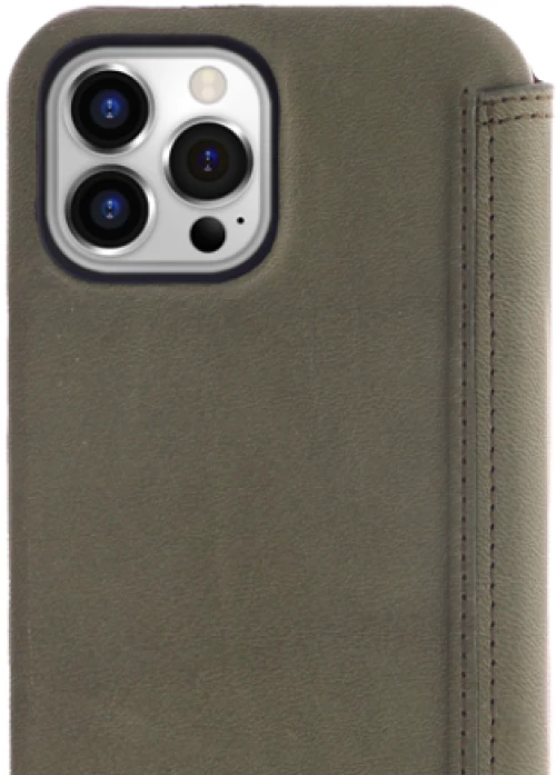 Minim (MM-10395) Minim Book Case - Olive Green, Apple iPhone 14 Pro Max
