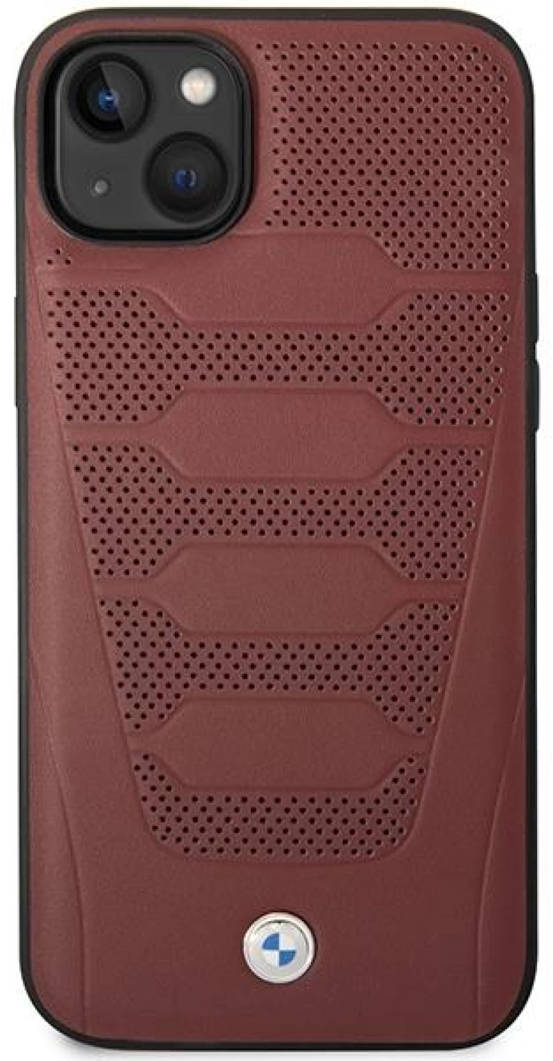 Case BMW BMHCP14S22RPSR iPhone 14 6.1" burgundy/burgundy Leather Seats Pattern