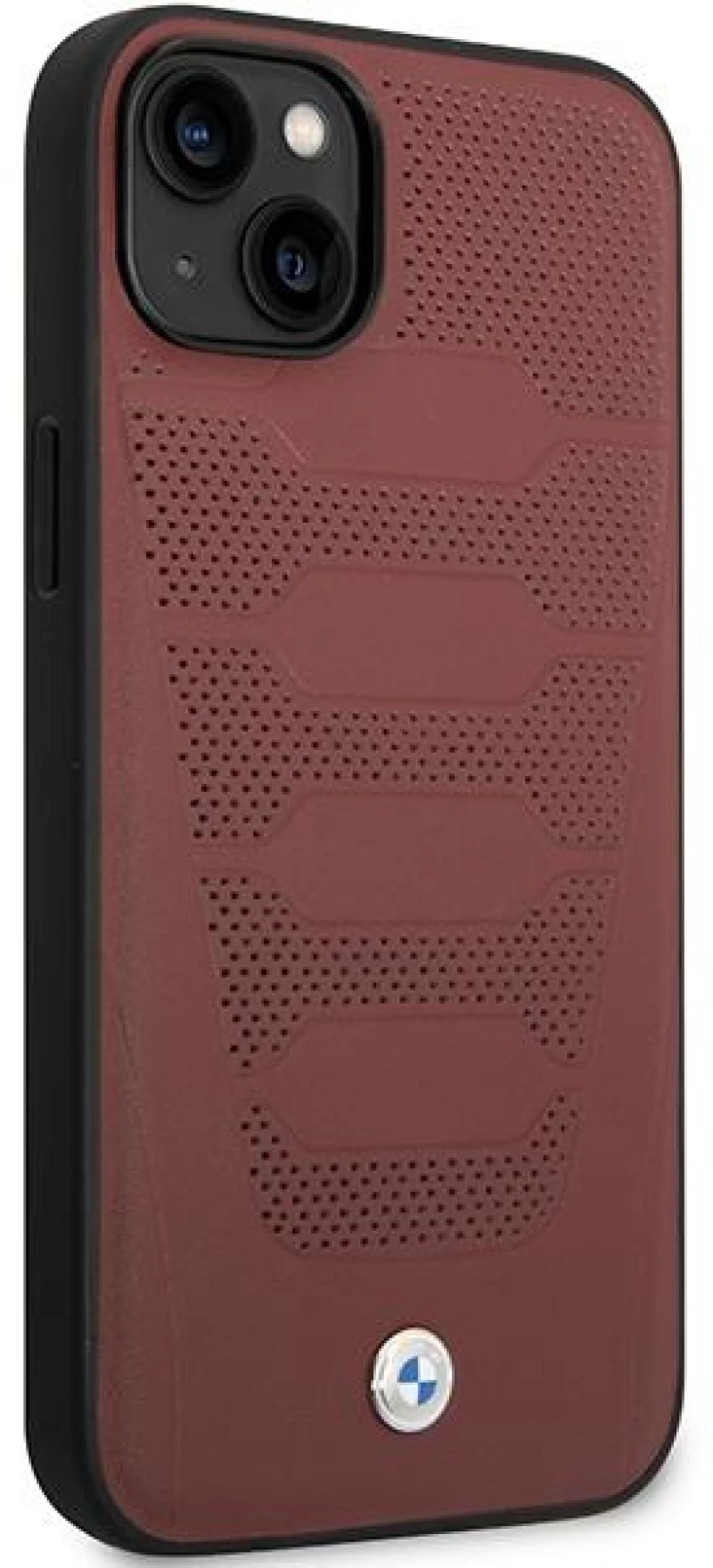 Case BMW BMHCP14S22RPSR iPhone 14 6.1" burgundy/burgundy Leather Seats Pattern