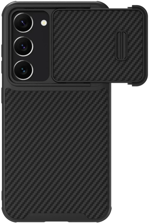 Nillkin Synthetic Fiber S Case for Samsung Galaxy S23 cover camera cover black