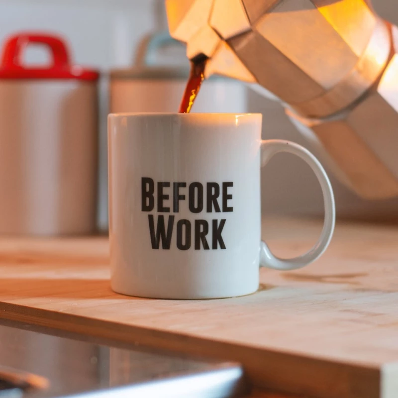 Before Work, After Work Mug & Wine Mug & Glass Set / Gadgets