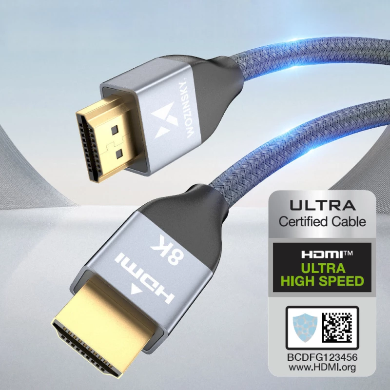 Wozinsky cable HDMI 2.1 8K 60 Hz 48 Gbps / 4K 120 Hz / 2K 144 Hz 2 m silver (WHDMI-20)