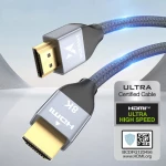 Wozinsky cable HDMI 2.1 8K 60 Hz 48 Gbps / 4K 120 Hz / 2K 144 Hz 2 m silver (WHDMI-20)