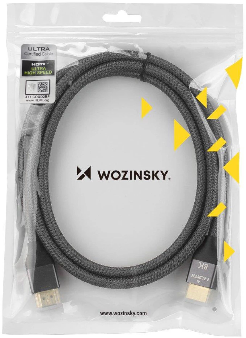 Wozinsky cable HDMI 2.1 8K 60 Hz 48 Gbps / 4K 120 Hz / 2K 144 Hz 2 m silver (WHDMI-20)