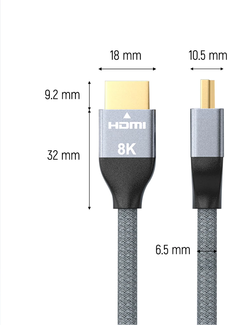 Wozinsky cable HDMI 2.1 8K 60 Hz 48 Gbps / 4K 120 Hz / 2K 144 Hz 2 m silver (WHDMI-20)