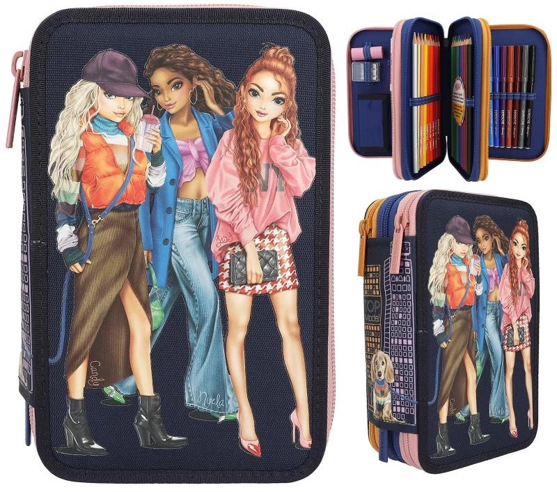 TOPModel Triple Pencil Case CITY GIRLS ( 412560 ) / Toys