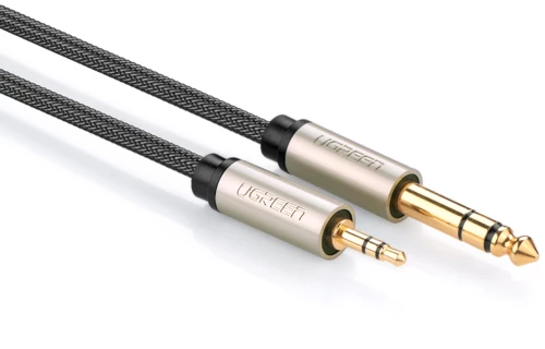 Ugreen cable audio cable TRS mini jack 3.5mm - jack 6.35mm 2m gray