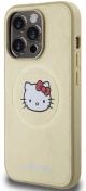 Hello Kitty Leather Kitty Head MagSafe case for iPhone 15 Pro - gold