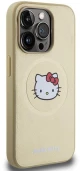 Hello Kitty Leather Kitty Head MagSafe case for iPhone 15 Pro - gold