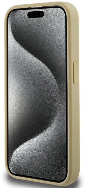 Hello Kitty Leather Kitty Head MagSafe case for iPhone 15 Pro - gold