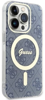 Guess IML 4G MagSafe case for iPhone 15 Pro - blue