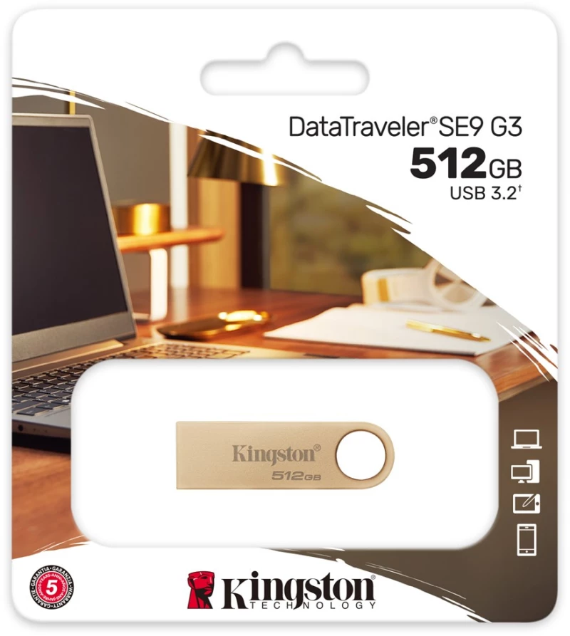 Kingston Technology DataTraveler 512GB 220MB/s Metal USB 3.2 Gen 1 SE9 G3