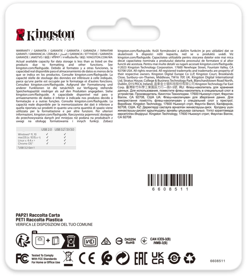 Kingston Technology DataTraveler 512GB 220MB/s Metal USB 3.2 Gen 1 SE9 G3
