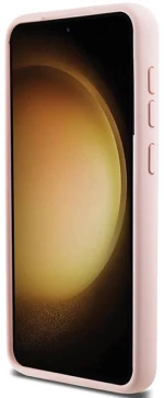 Karl Lagerfeld Silicone Choupette Metal Pin case for Samsung Galaxy S23+ - pink