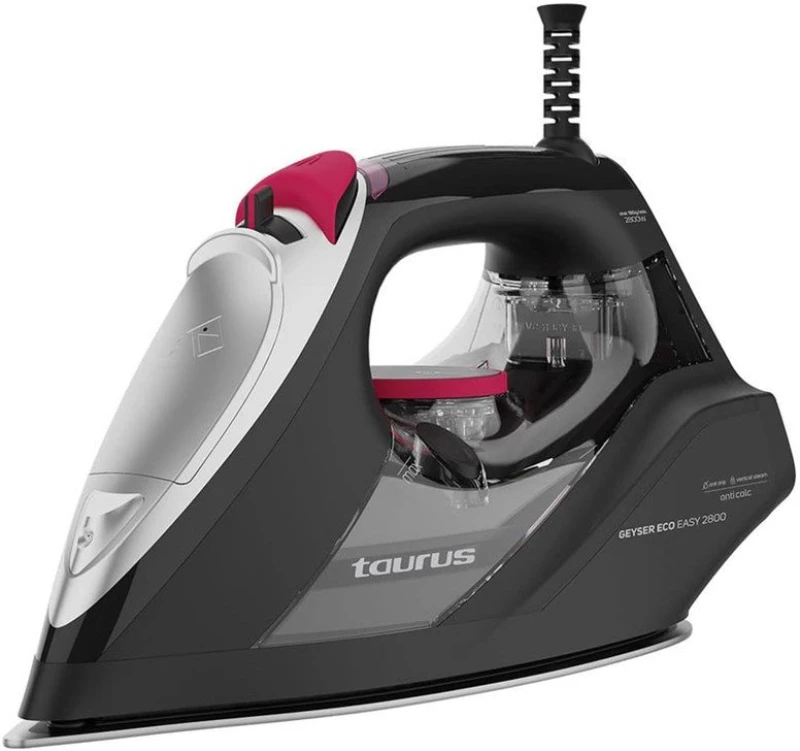 Taurus Geyser Eco Easy 2800 Dry & Steam iron Ceramic soleplate 2800 W Black