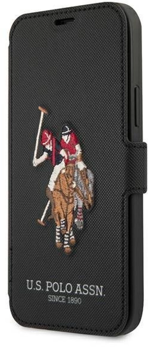 US Polo USFLBKP12SPUGFLBK iPhone 12 mini 5,4 black / black book Polo Embroidery Collection