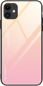 Gradient Glass Durable Cover with Tempered Glass Back iPhone 12 mini pink