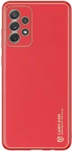 Dux Ducis Yolo elegant case made of soft TPU and PU leather for Samsung Galaxy A72 4G red