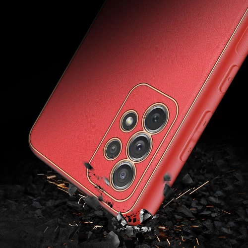 Dux Ducis Yolo elegant case made of soft TPU and PU leather for Samsung Galaxy A72 4G red