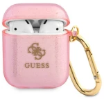 Guess GUA2UCG4GP AirPods cover pink / pink Glitter Collection