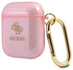 Guess GUA2UCG4GP AirPods cover pink / pink Glitter Collection
