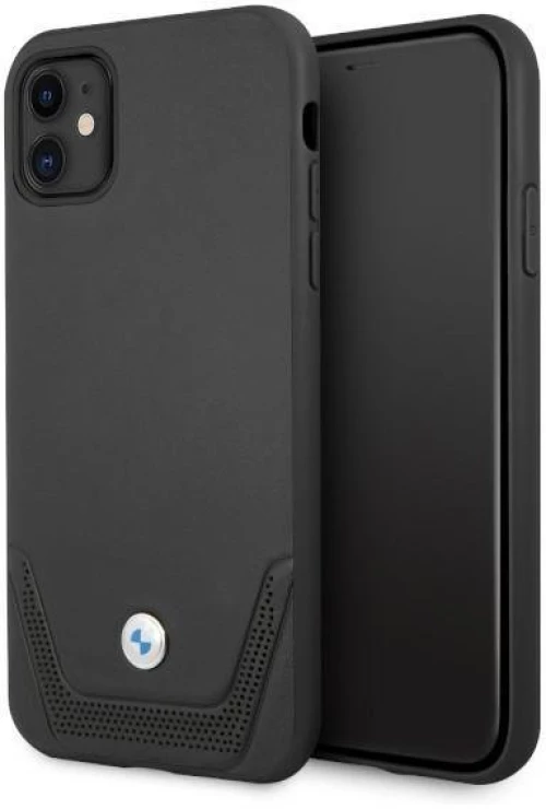 Case BMW BMHCN61RSWPK iPhone 11 6.1 black / black hardcase Leather Perforate