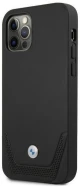 Case BMW BMHCP12LRSWPK iPhone 12 Pro Max 6.7 black / black hardcase Leather Perforate