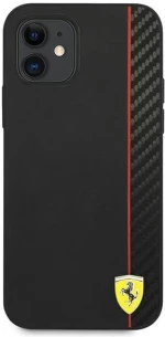 Ferrari FESAXHCP12SBK iPhone 12 mini 5,4" black hardcase On Track Carbon Stripe
