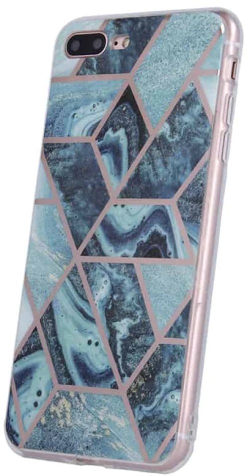 Geometric Marmur Case for iPhone 12 Mini 5,4" dark blue