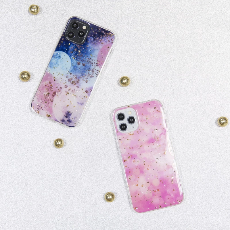 Gold Glam case  for Samsung A22 5G Pink