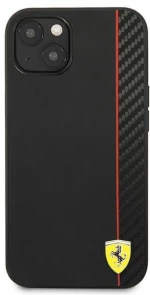 Ferrari FESAXHCP13SBK iPhone 13 mini 5,4 black / black hardcase On Track Carbon Stripe