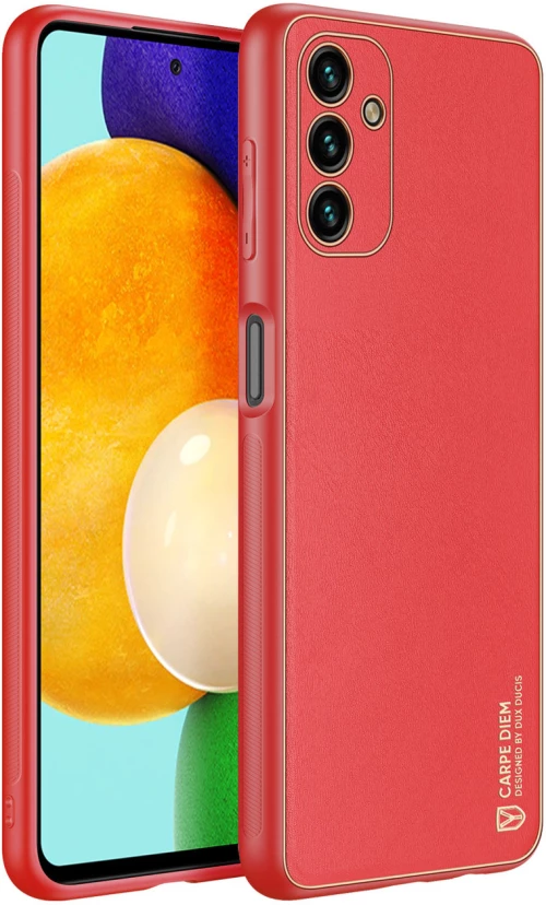 Dux Ducis Yolo elegant cover made of ecological leather for Samsung Galaxy A13 5G red