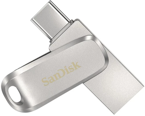 SanDisk Ultra Dual Drive Luxe USB flash drive 64 GB USB Type-A / USB Type-C 3.2 Gen 1 (3.1 Gen 1) Stainless steel