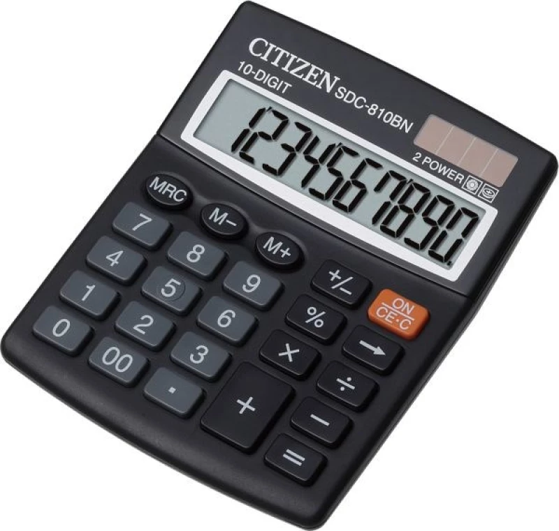 CITIZEN SDC-810NR OFFICE CALCULATOR, 10-DIGIT, 127X105MM, BLACK
