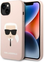 Karl Lagerfeld KLHCP14MSLKHLP iPhone 14 Plus 6,7" hardcase rÃ³Å¼owy/pink Silicone Karl`s Head