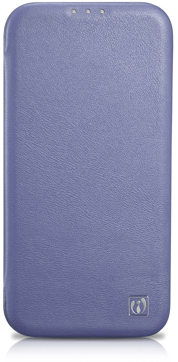 iCarer CE Premium Leather Folio Case iPhone 14 Plus Magnetic Flip Leather Folio Case MagSafe Light Purple (WMI14220715-LP)