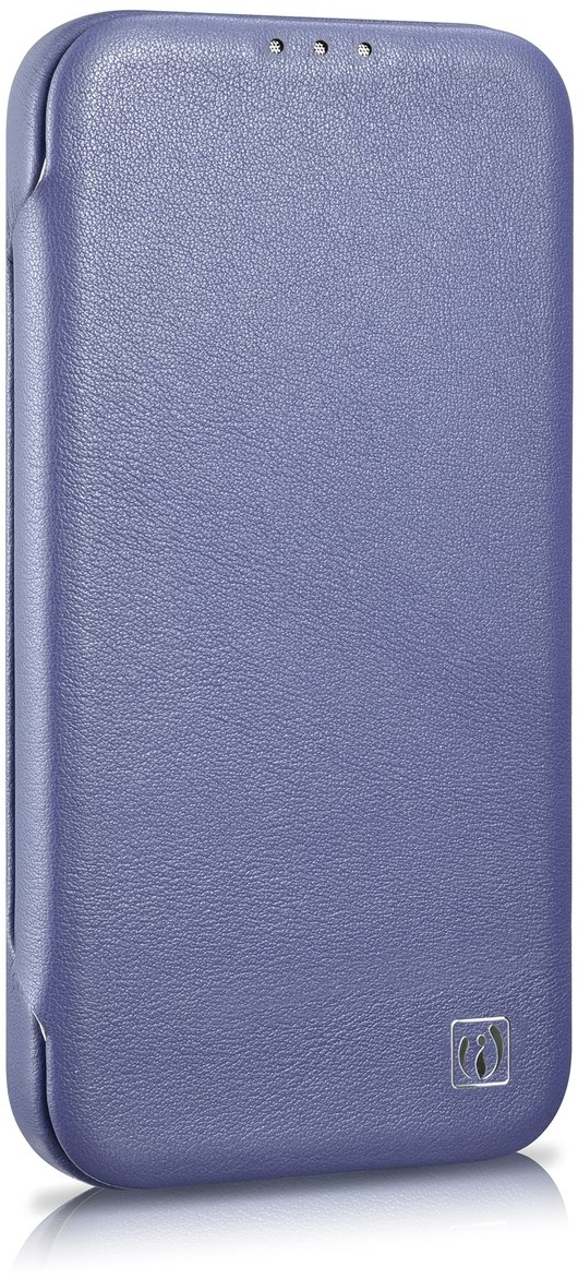 iCarer CE Premium Leather Folio Case iPhone 14 Plus Magnetic Flip Leather Folio Case MagSafe Light Purple (WMI14220715-LP)