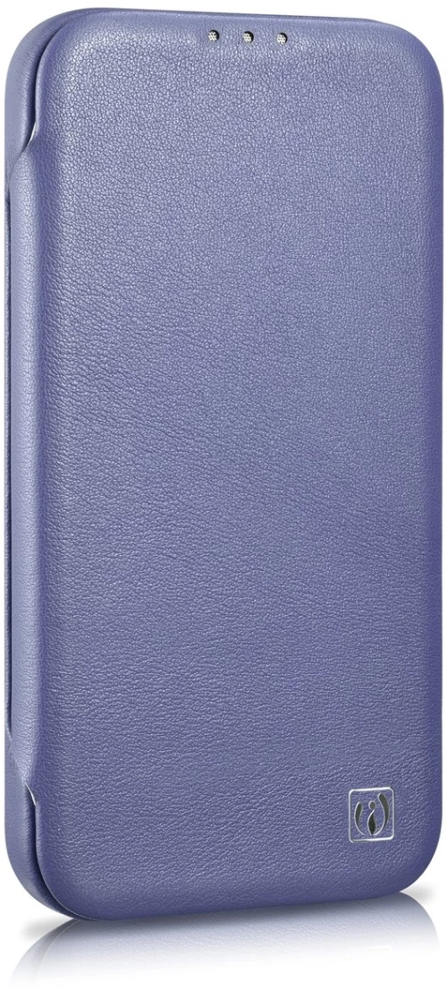 iCarer CE Premium Leather Folio Case iPhone 14 Plus Magnetic Flip Leather Folio Case MagSafe Light Purple (WMI14220715-LP)