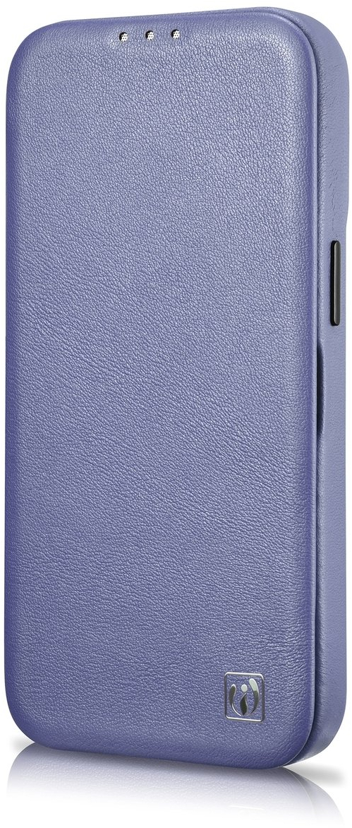 iCarer CE Premium Leather Folio Case iPhone 14 Plus Magnetic Flip Leather Folio Case MagSafe Light Purple (WMI14220715-LP)