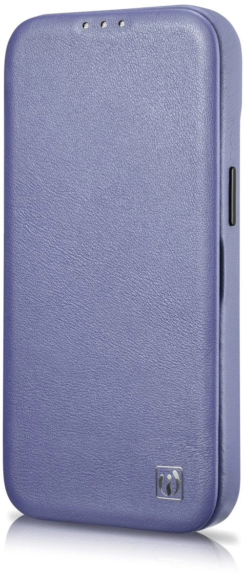 iCarer CE Premium Leather Folio Case iPhone 14 Plus Magnetic Flip Leather Folio Case MagSafe Light Purple (WMI14220715-LP)