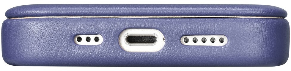 iCarer CE Premium Leather Folio Case iPhone 14 Plus Magnetic Flip Leather Folio Case MagSafe Light Purple (WMI14220715-LP)